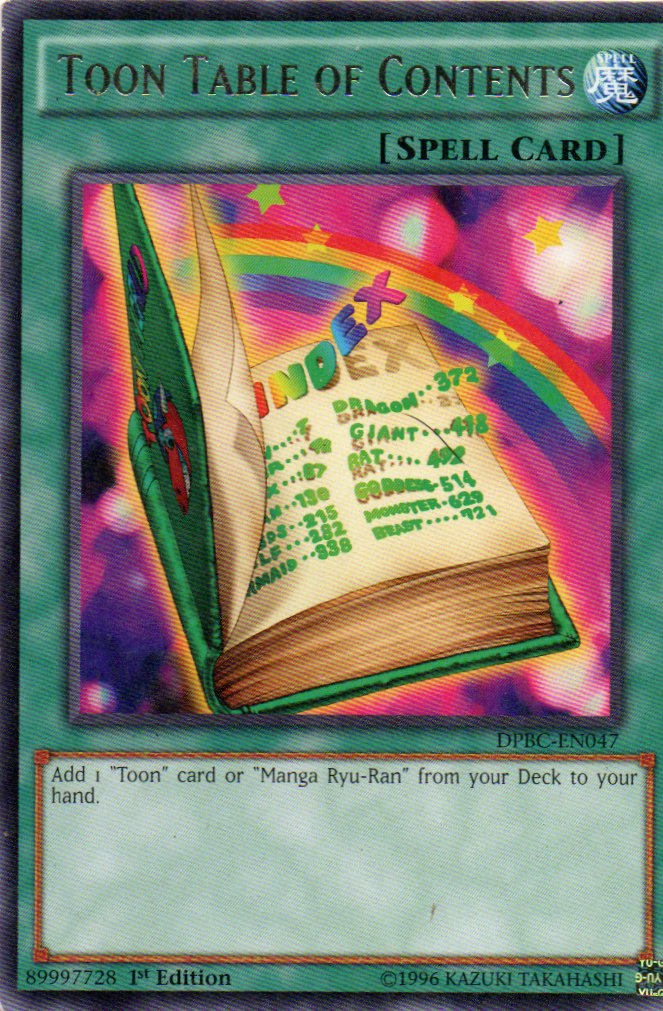 Toon Table of Contents DPBC-EN047 Rare