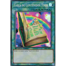 Tabla de Contenidos Toon STP1-SP012 Super rare