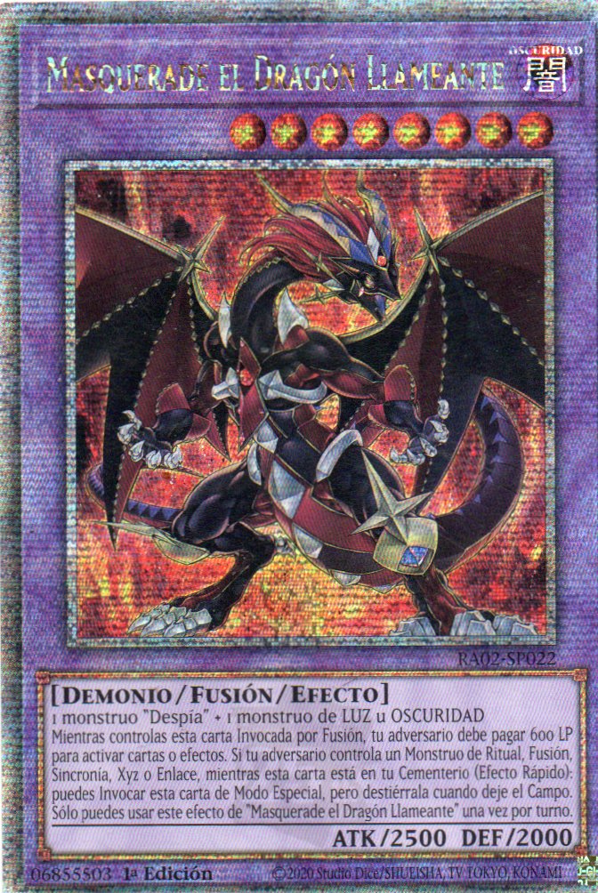 Masquerade el Dragon Llameante RA02-SP022 Quarter Rare