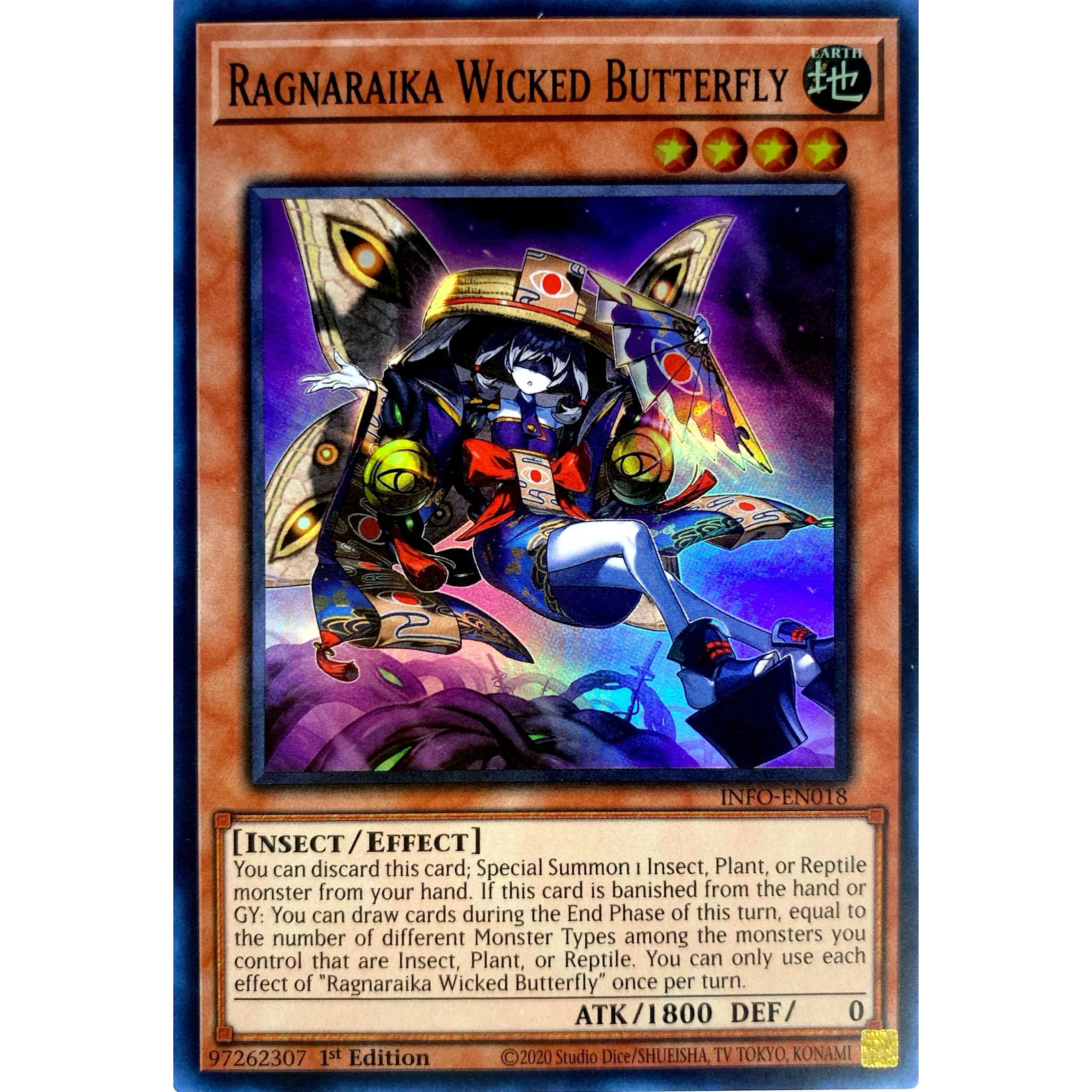 Ragnaraika Wicked Butterfly INFO-EN018 Super Rare