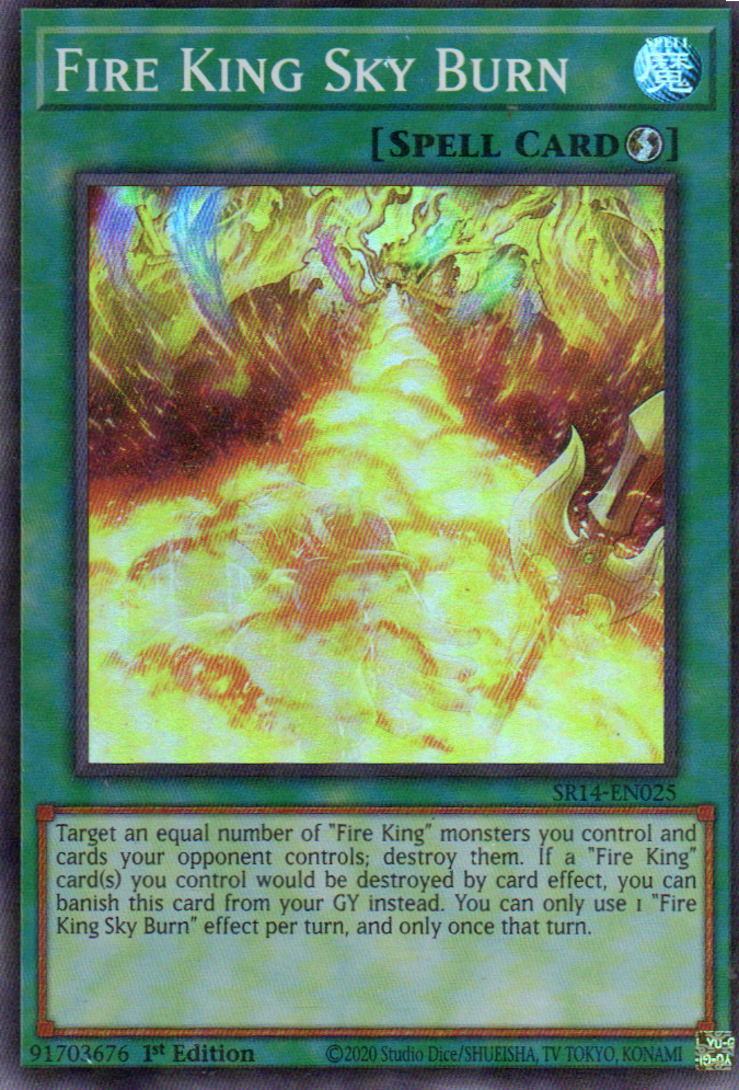 Fire King Sky Burn SR14-EN025 Super rare