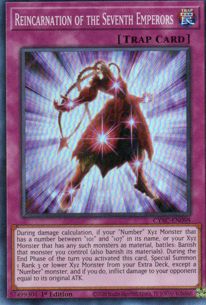 Reincarnation of the Seventh Emperors CYAC-EN098 Super rare