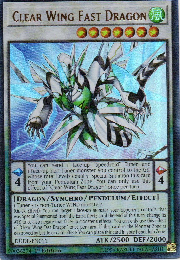 Clear Wing Fast Dragon DUDE-EN011 Ultra rare