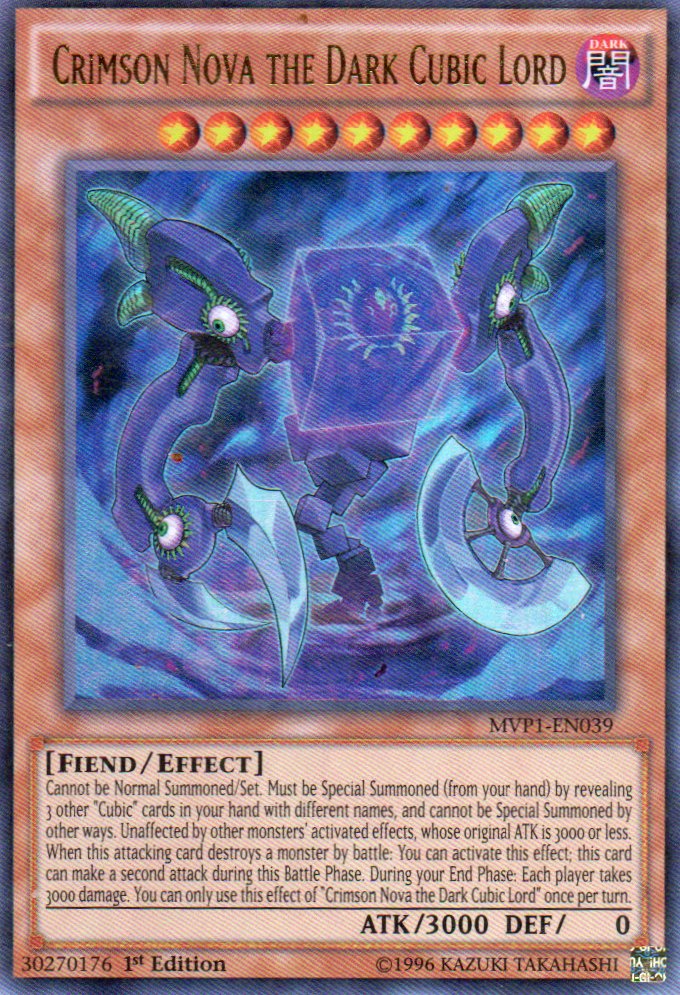 Crimson Nova the Dark Cubic Lord MVP1-EN039 Ultra rare