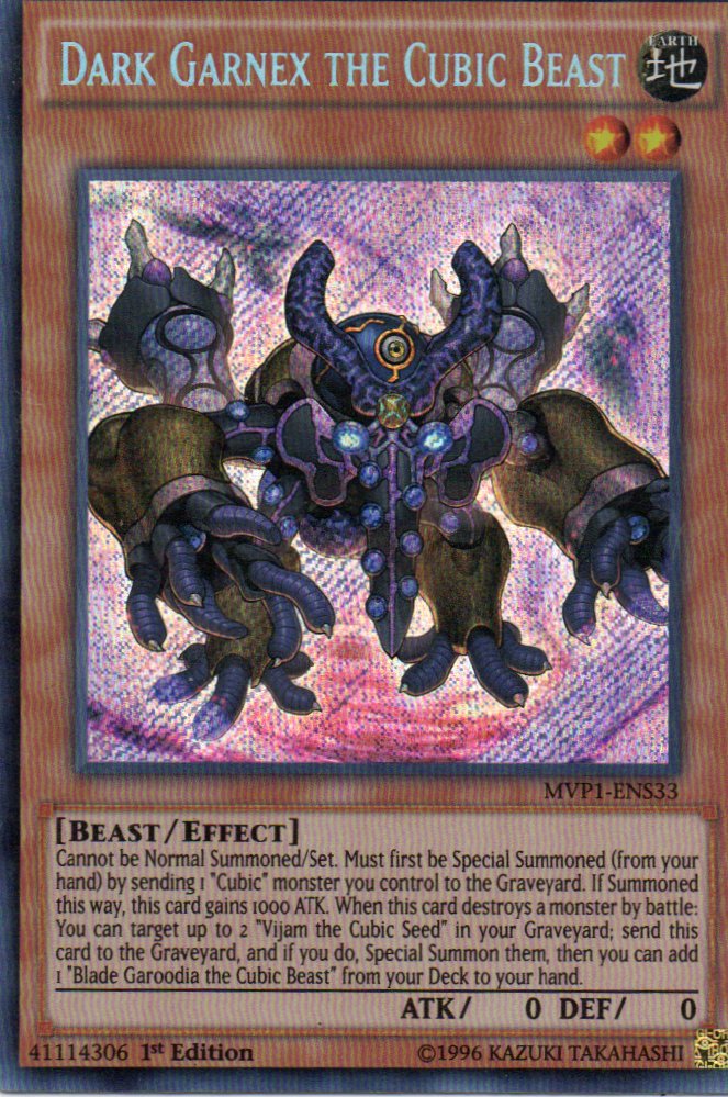 Dark Garnex the Cubic Beast MVP1-ENS33 Secret rare