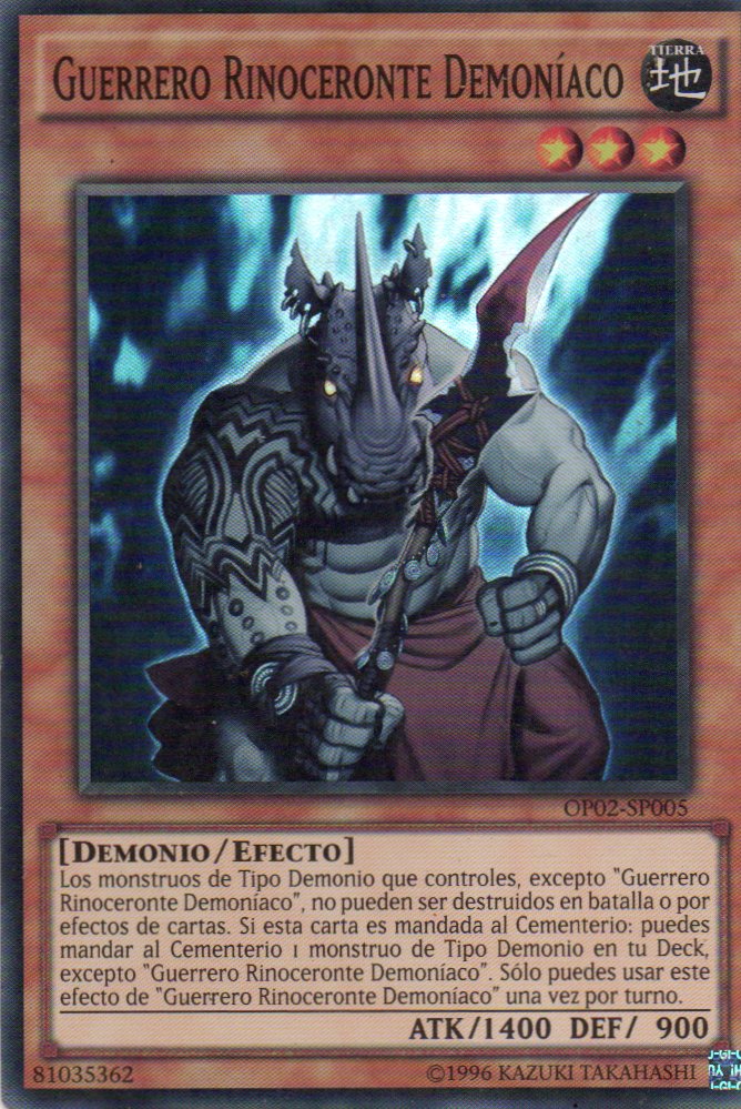 Guerrero Rinoceronte Demoniaco OP02-SP005 Super rare