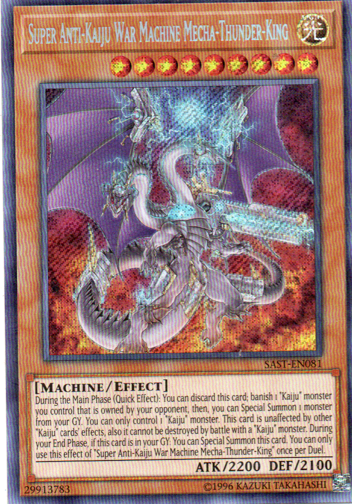 Super Anti-Kaiju War Machine Mecha-Thunder-King SAST-EN081 Secret rare