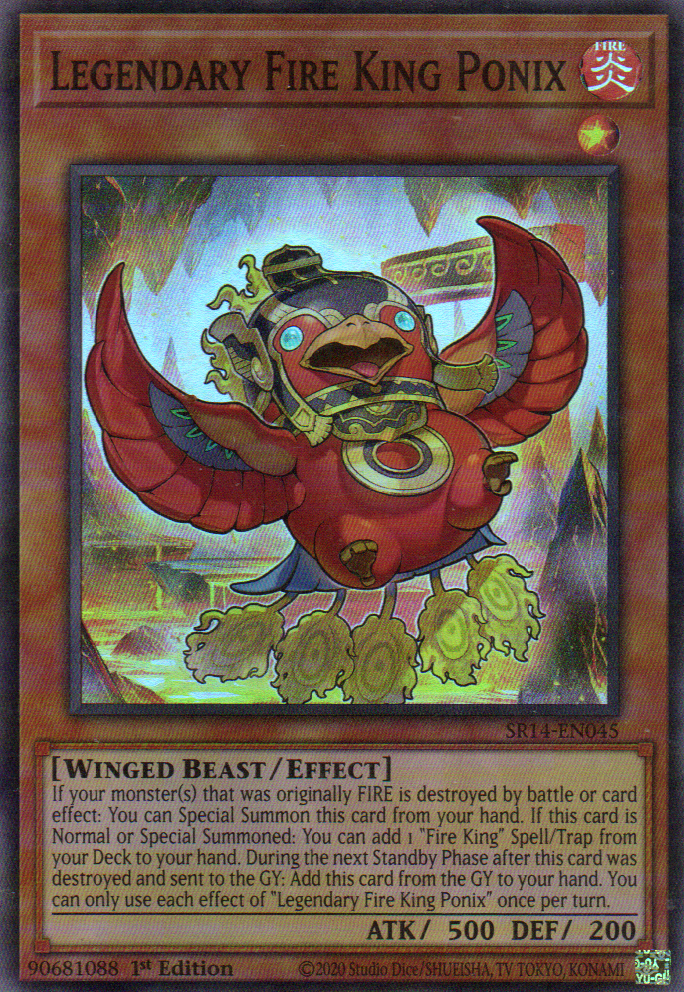 Legendary Fire King Ponix SR14-EN045 Super rare