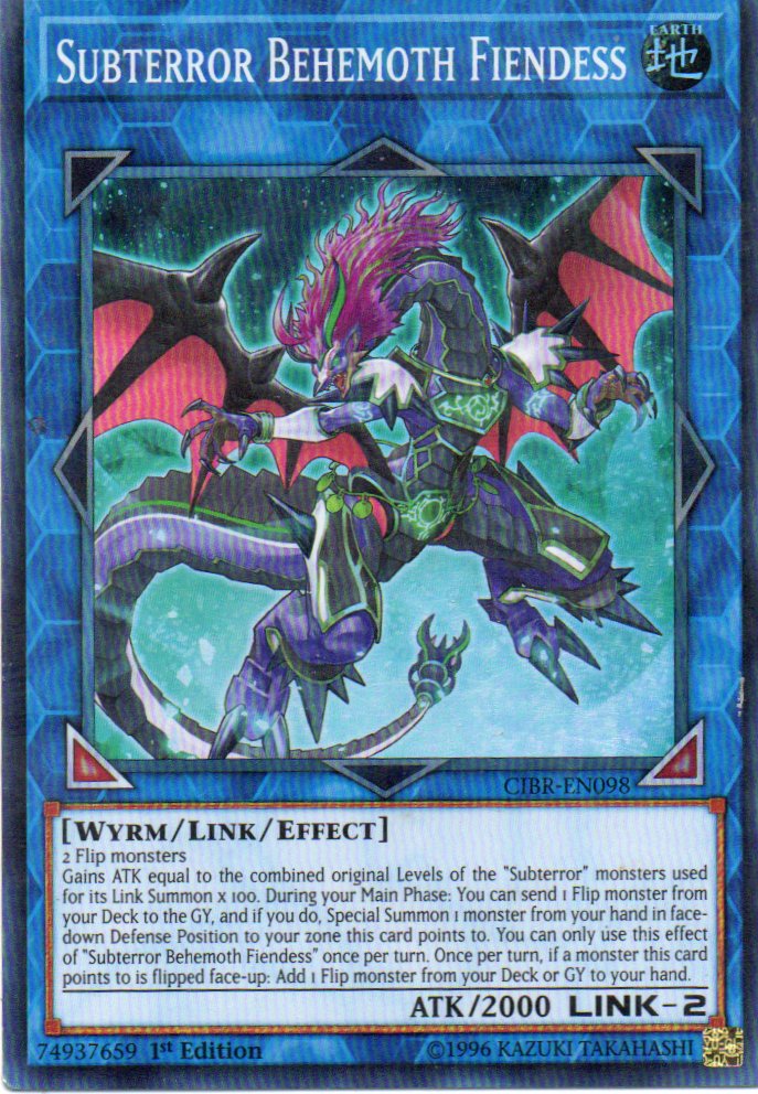 Subterror Behemoth Fiendess CIBR-EN098 Super rare