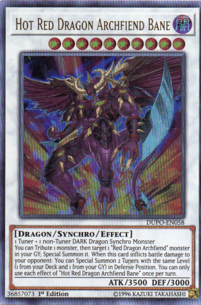 Hot Red Dragon Archfiend Bane DUPO-EN058 Ultra rare