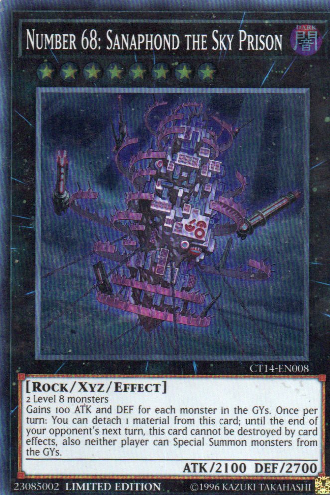 Number 68: Sanaphond the Sky Prison CT14-EN008 Super rare