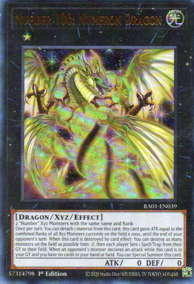 Number 100: Numeron Dragon RA01-EN039 Ultra rare