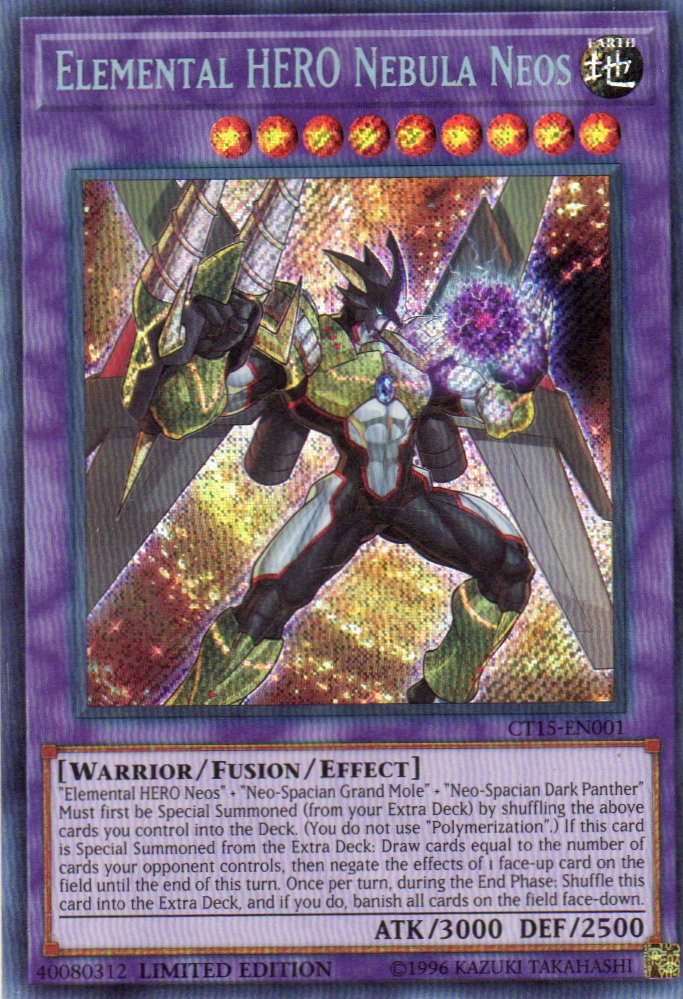 Elemental HERO Nebula Neos CT15-EN001 Secret rare