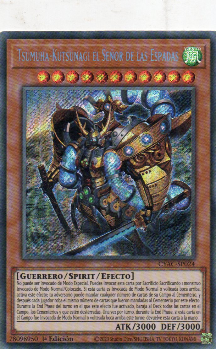Tsumuha-Kutsunagi el Señor de las Espadas CYAC-SP024 Secret rare