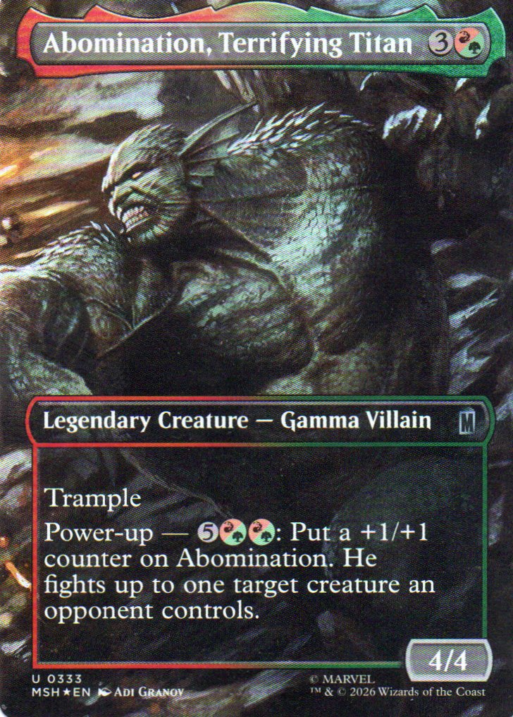 Abomination, Terrifying Titan MSH 333 Uncommon foil