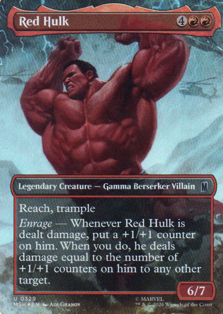Red Hulk MSH 329 Uncommon foil