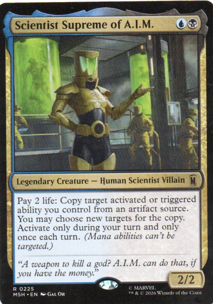 Scientist Supreme of A.I.M. MSH 225 Rare
