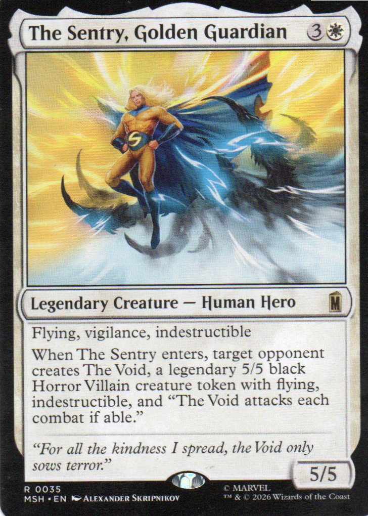 The Sentry, Golden Guardian MSH 035 Rare
