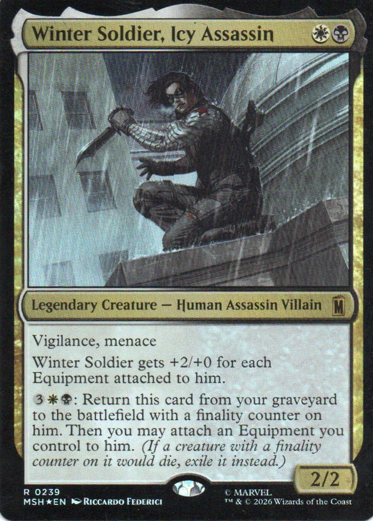 Winter Soldier, Icy Assassin MSH 239 Rare foil