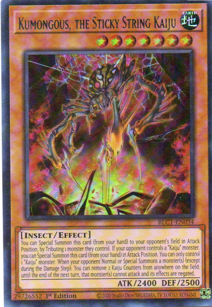 Kumongus, the Sticky String Kaiju BLC1-EN034 Ultra rare