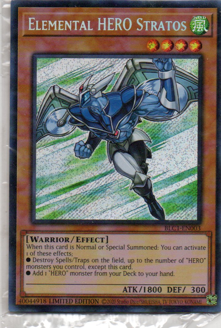 Elemental HERO Stratos BLC1-EN003 Secret rare