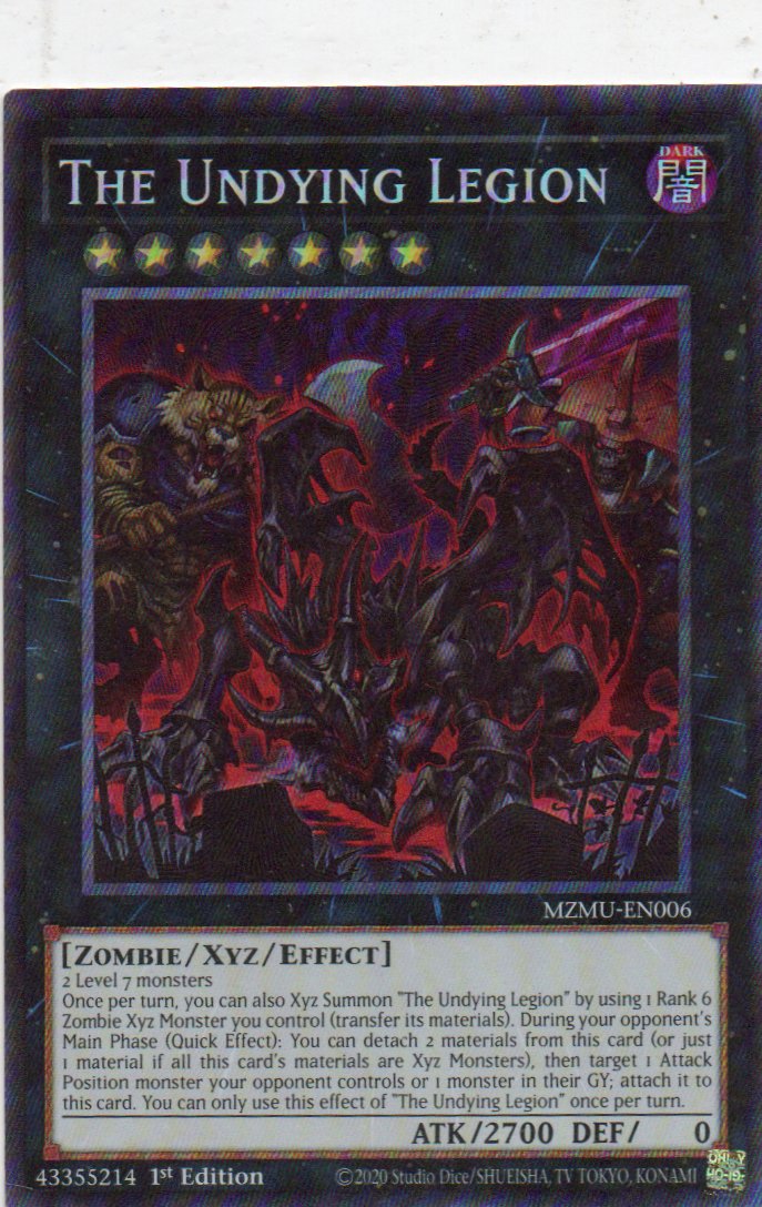The Undying Legion MZMU-EN006 Collector rare