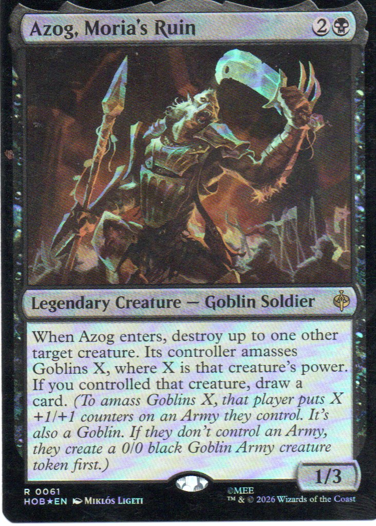 Azog, Moria's Ruin HOB 061 Rare foil