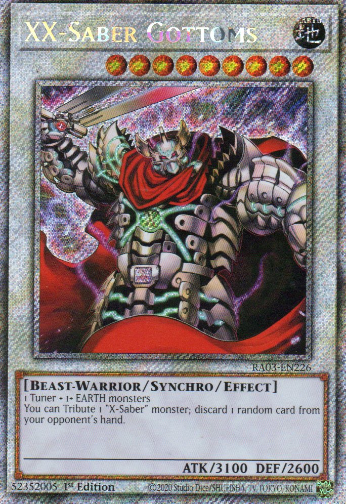 XX-Saber Gottoms RA03-EN226 Platinum rare