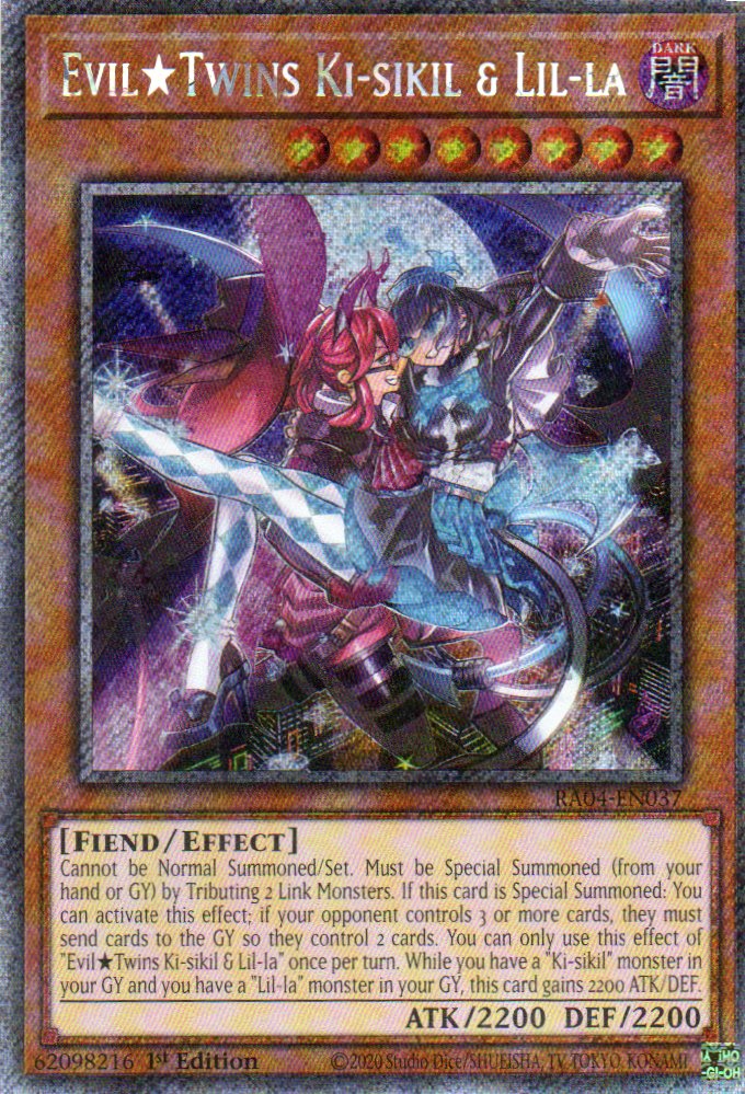 Evil*Twins Ki-Sikil & Lil-la RA04-EN037 Platinum rare