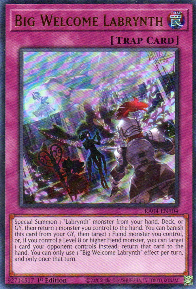 Big Welcome Labrynth RA04-EN104 Ultra rare