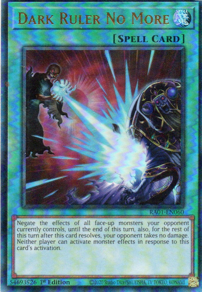 Dark Ruler No More RA01-EN060 Ultimate rare