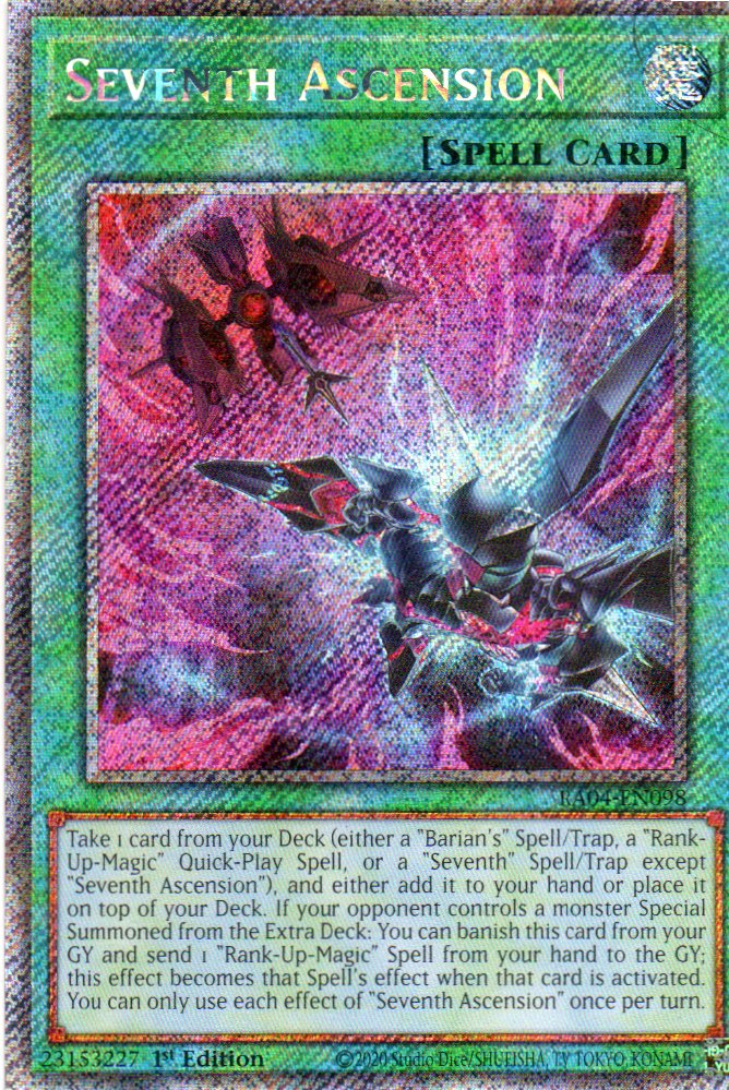 Seventh Ascension RA04-EN098 Platinum rare