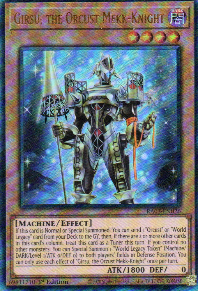 Girsu the Orcust Mekk-Knight RA03-EN026 Ultimate rare