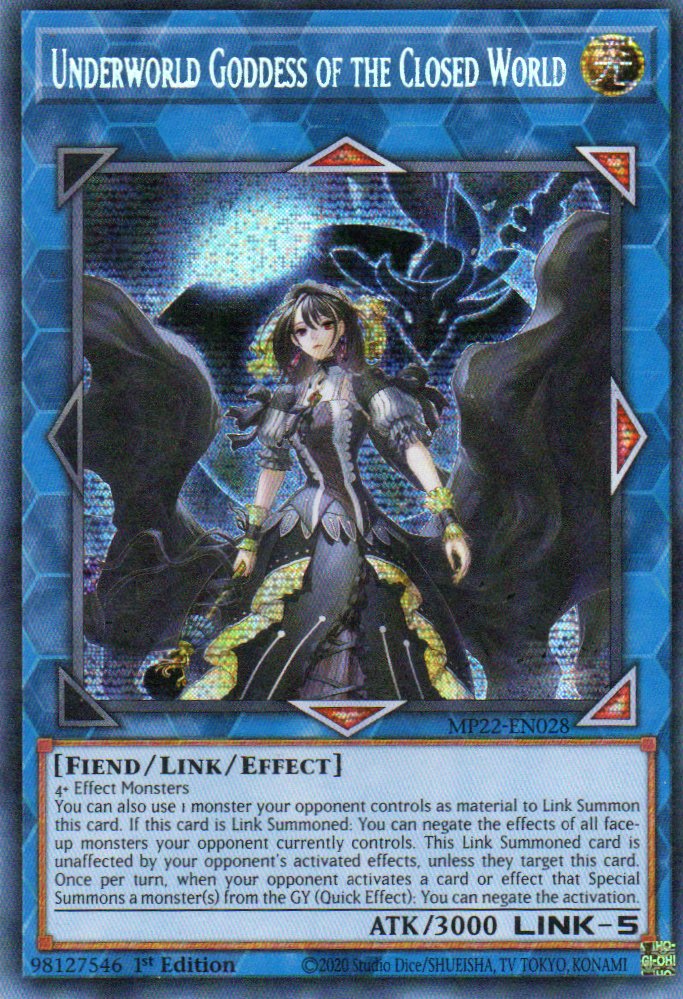 Underworld Goddess of the Closed World MP22-EN028 Secret rare