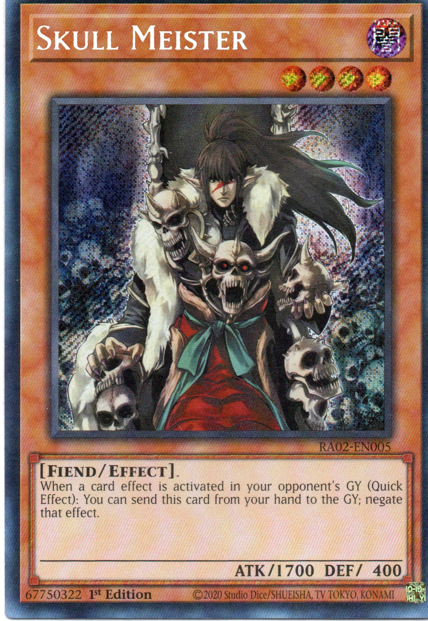 Skull Meister RA02-EN005 Secret rare