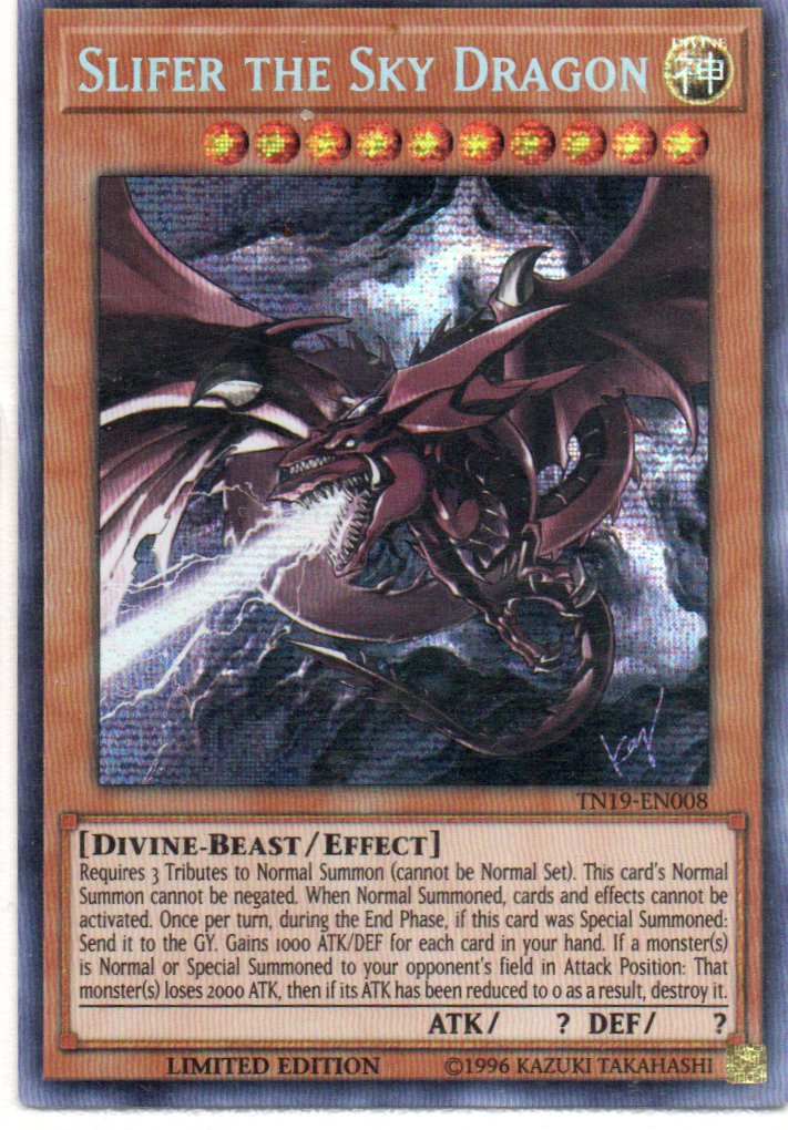 Slifer the Sky Dragon TN19-EN008 Secret rare