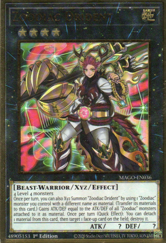 Zoodiac Drident MAGO-EN036 Gold rare