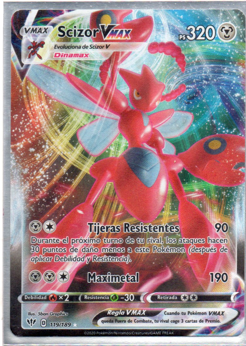 Scizor Vmax 119 Español Ultra rare