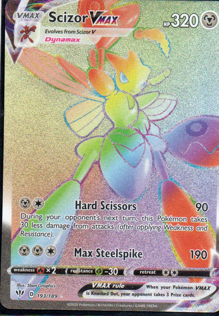 Scizor Vmax 193 ingles Secret rare