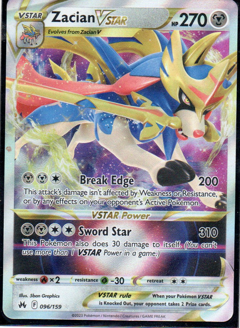Zacian Vstar 96 ingles Ultra rare