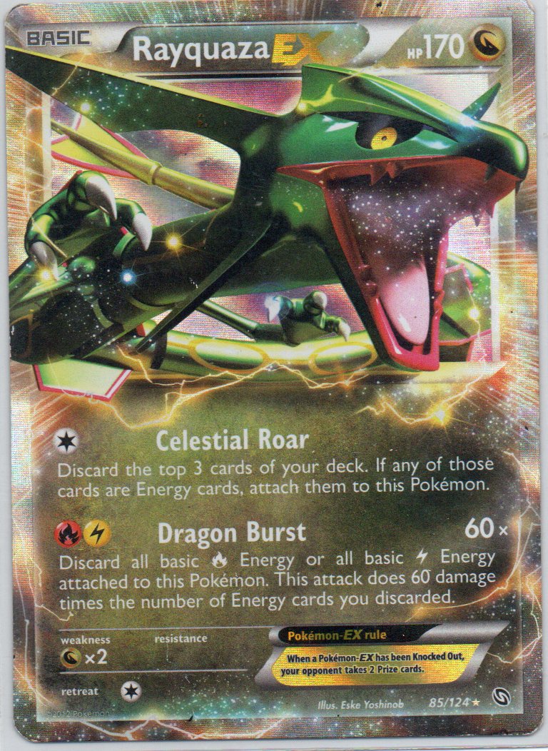 Rayquaza EX (Damage) 85 ingles Ultra rare