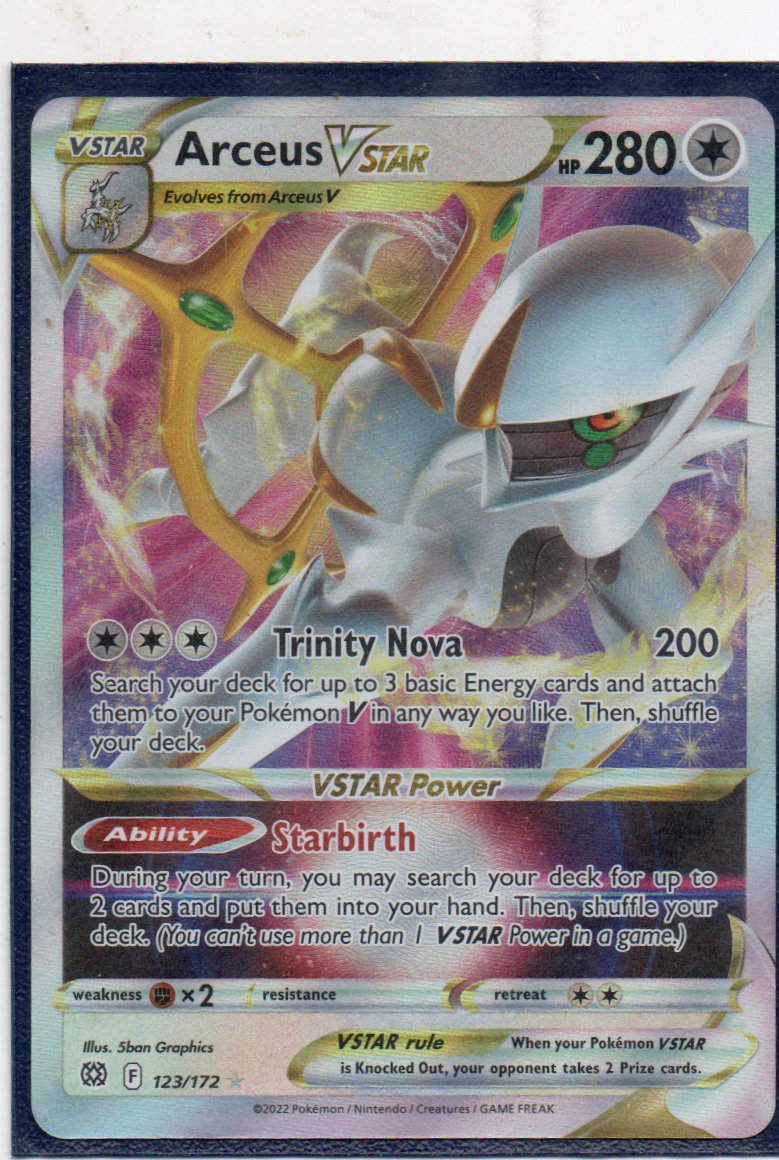 Arceus Vstar 123 ingles Ultra rare