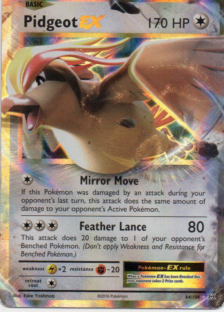 Pidgeot EX 64 ingles Ultra rare