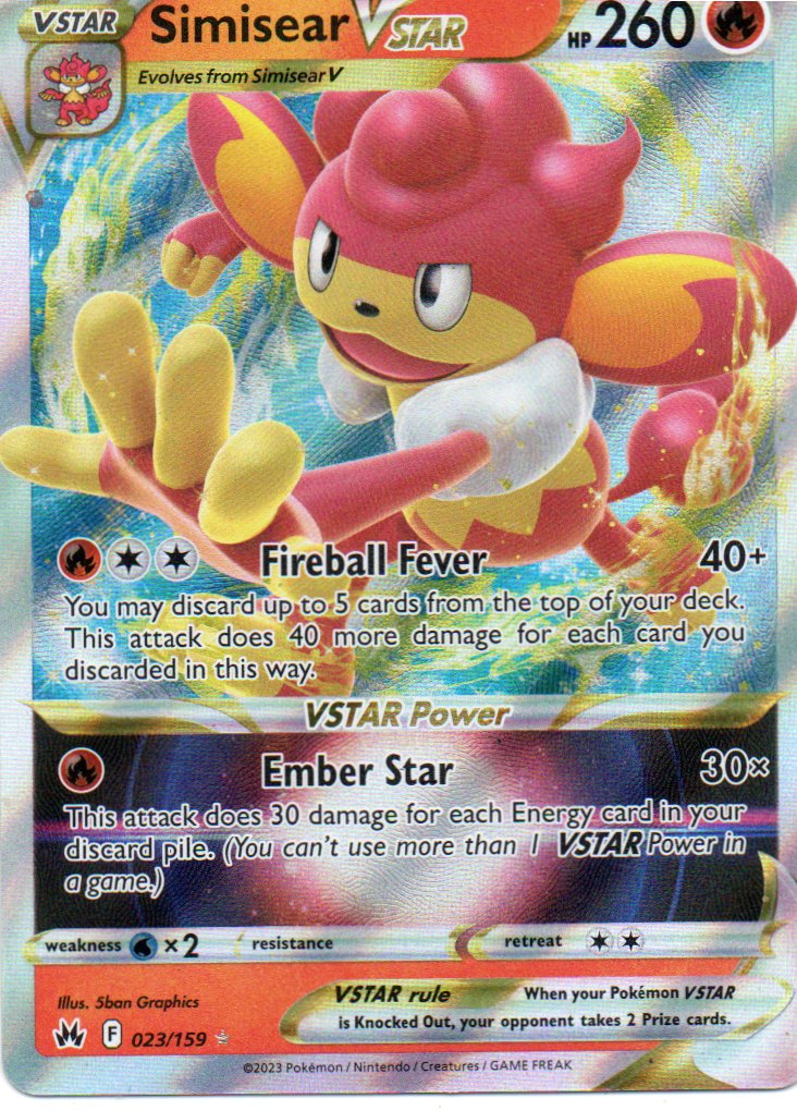 Simisear Vstar 23 ingles Ultra rare
