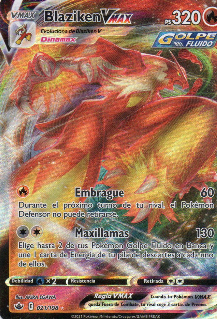 Blaziken Vmax 21 Español Ultra rare