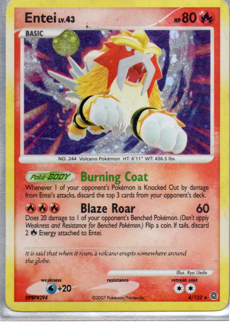 Entei LV.43 4 ingles Rare