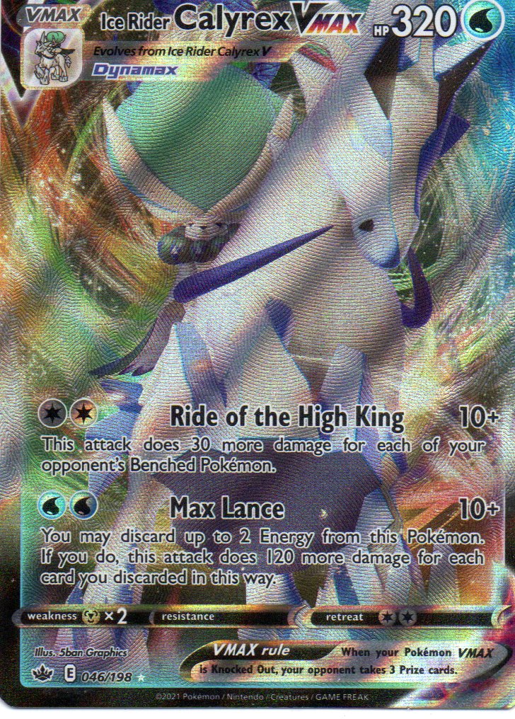 Ice Rider Calyrex Vmax 46 ingles Ultra rare
