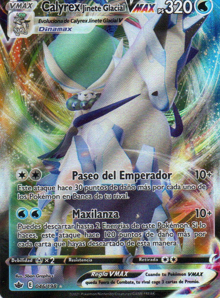 Calyrex Jinete Glacial Vmax 46 Español Ultra rare