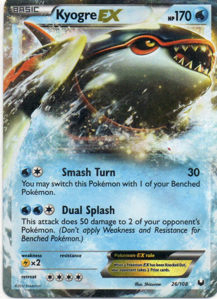 Kyogre EX 26 ingles Ultra rare