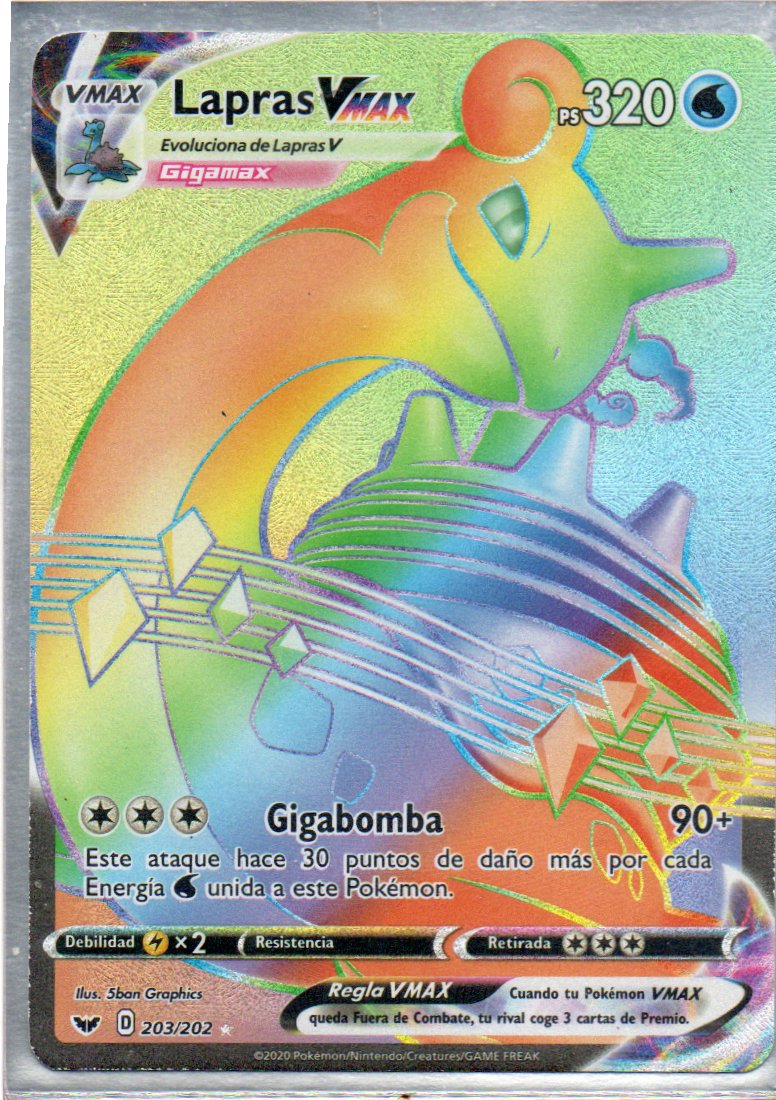 Lapras Vmax 203 Español Secret rare